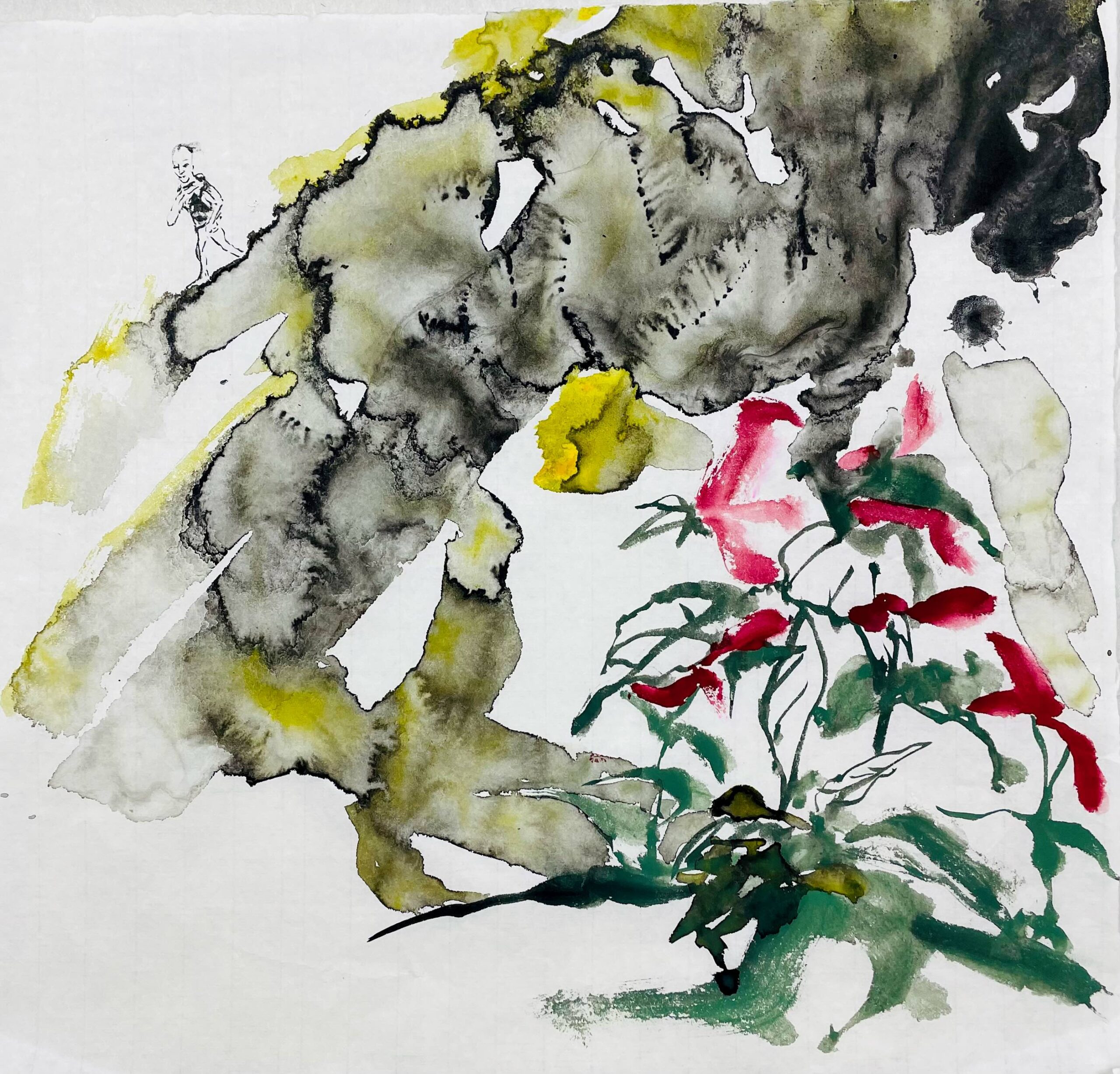 Landscape with Flowers